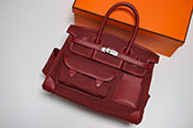 �G�����X�R�s�[�ʔ� HERMES �o�[�L�� �J�[�S 35cm�@�g�����A�b�V���~�X�C�t�g�@���r�[�~���[�W���K�����X�@�V���o�[���� G��